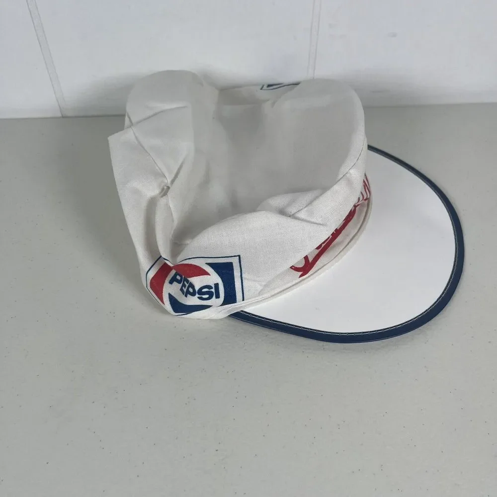 Vtg Pepsi Painters Cap Hat The Switch‎ Is On 1975 Ad Campaign Red White Blue